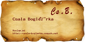 Csala Boglárka névjegykártya